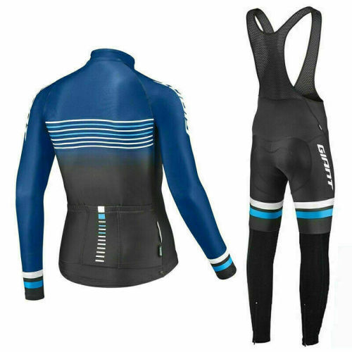 2021 New Men's Cycling Jersey Team Long Sleeve Shirt Racing Gel Bib Pants Set