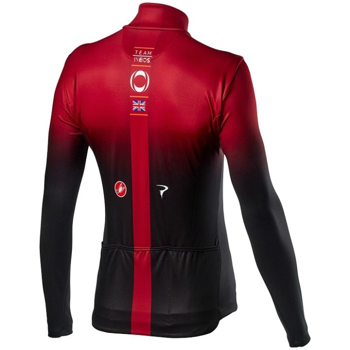 2020 INEOS Team Red Long Sleeve Cycling Jersey And Bib Pants Set