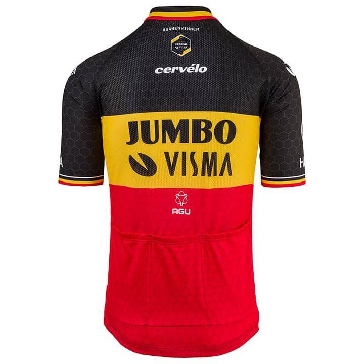 2021 AGU Jumbo Visma Belgium Champion Cycling Jersey And Bib