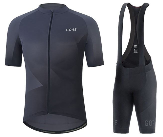 2021 Gore Fade Grey Cycling Jersey And Bib Shorts Set