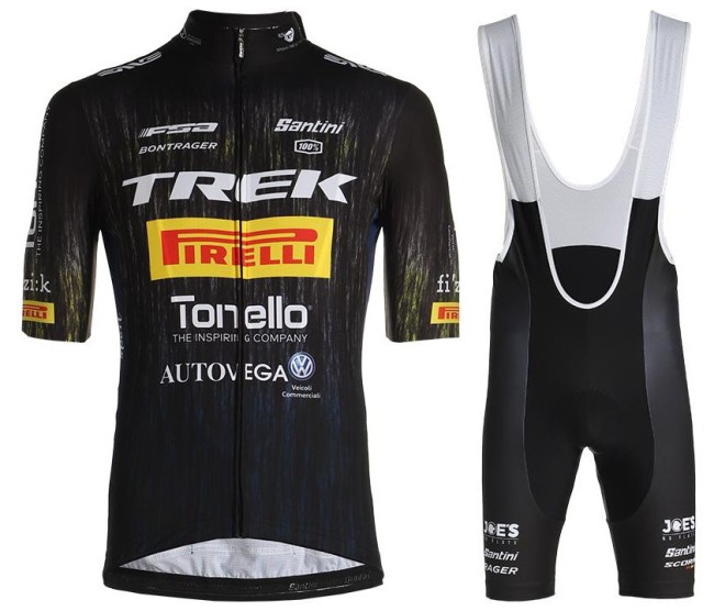 2021 TREK Pirelli Black Cycling Jersey And Bib Shorts Set