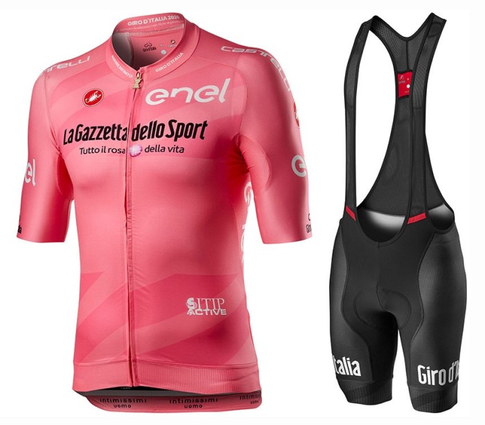 2020 GIRO D'ITALIA Maglia Rosa Cycling Jersey And Bib Shorts Set