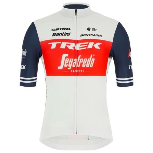 2021 TREK Segafredo White Red Cycling Jersey And Bib Shorts Set