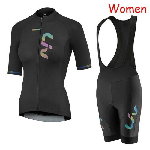 2021 Womens Cycling Jersey Set Summer Bicycle Shirts Bib Shorts Suit MTB Bike Uniform