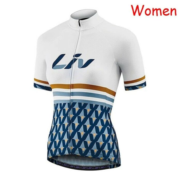 2021 Team Cycling Jersey Womens Summer Bike Shirt Bib Shorts Set Bicycle Outfits