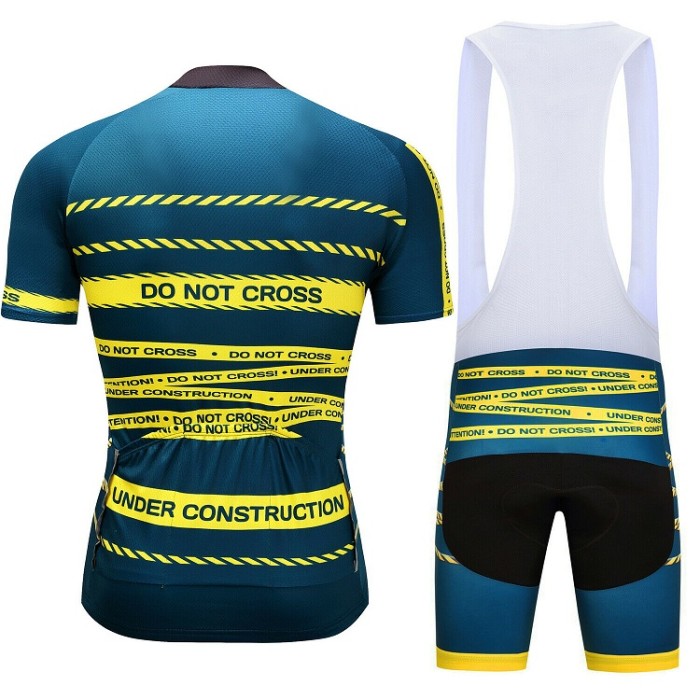 2021 POLICE LINE DO NOT CROSS Cycling Men Jersey Bib Shorts Set Shirt Pad Pants Gears