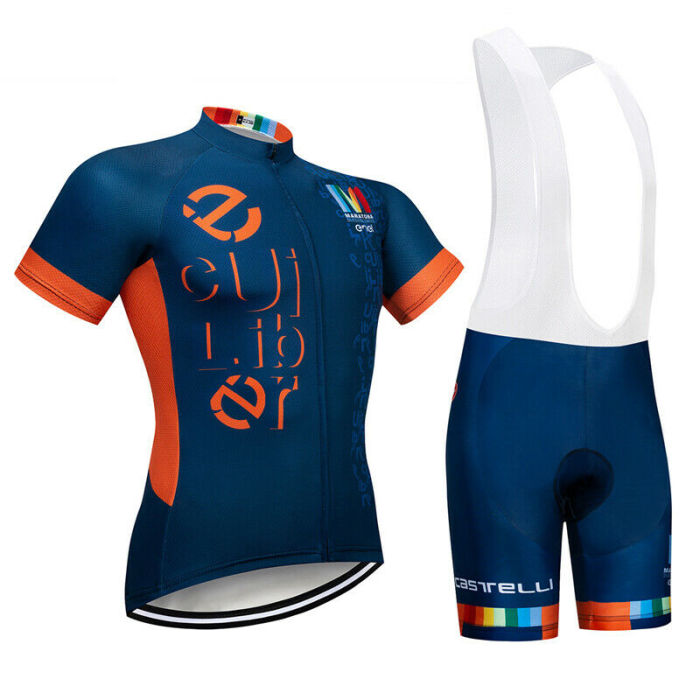 2021 Men's Cycling Jersey Ropa Bib Shorts Set Bike Shirt Maillots Pants Kits Pad