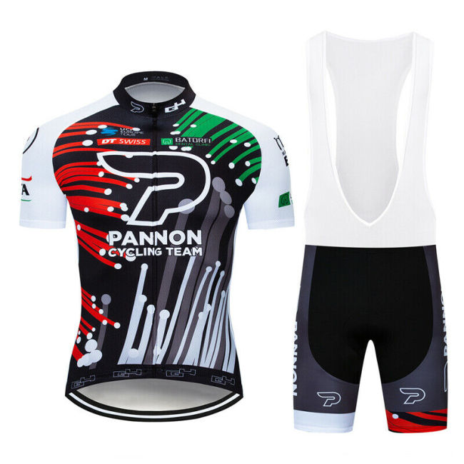 2021 Mens Cycling Kit Short Jersey Bib Shorts Set MTB Shirt Bottoms Padded Gear Black