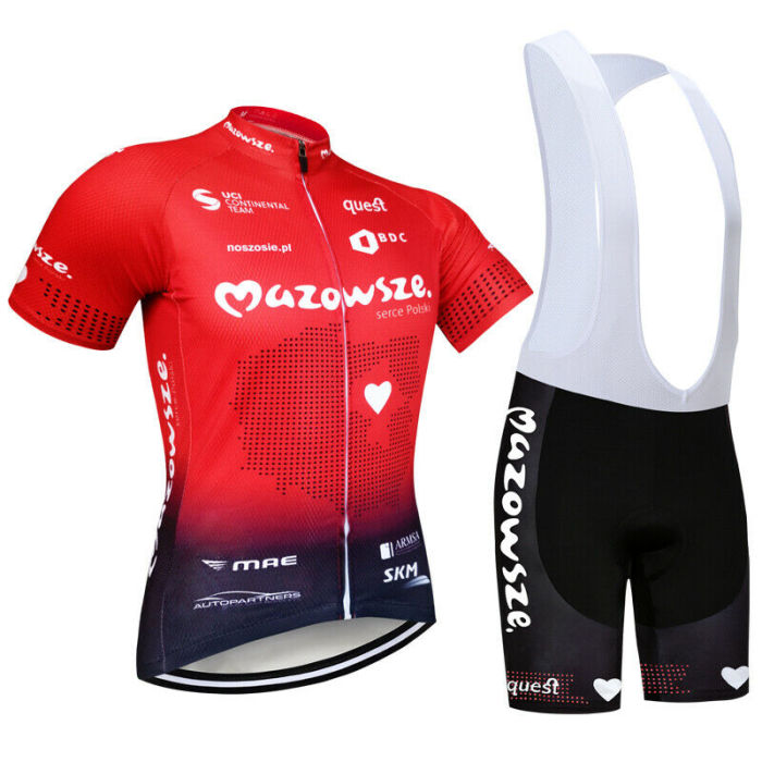 2021 Men's Cycling Jersey Shirt S~4XL Bike Bib Shorts Set Riding Clothing Quick Dry