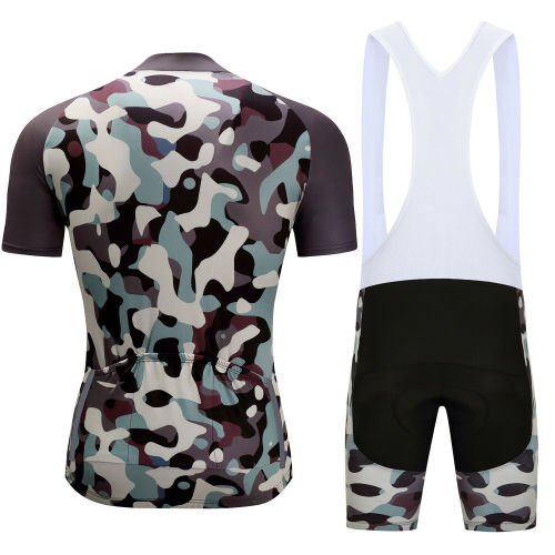 2021 Men Cycling Jersey Shirt Bike Bib Shorts Short Set Camouflage Team Clothing Kits