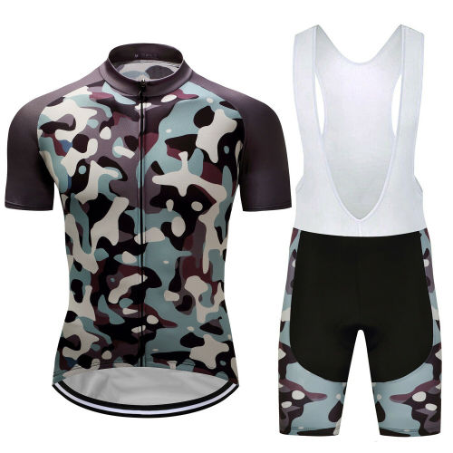 2021 Men Cycling Jersey Shirt Bike Bib Shorts Short Set Camouflage Team Clothing Kits