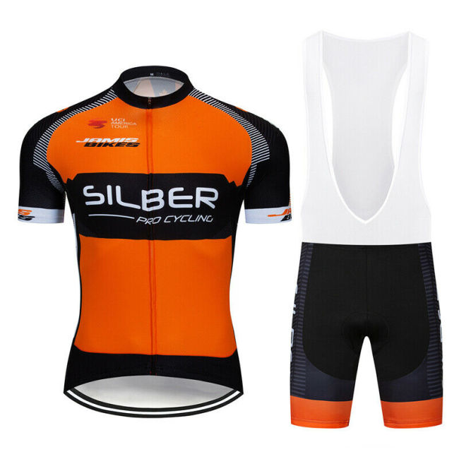 2021 New Mens Team Short Sleeve Jersey Bib Shorts Set Racing Outfits Kits Clothing