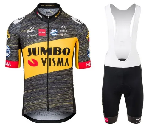 2021 Jumbo Visma TDF Edition Cycling Jersey And Bib Shorts Set