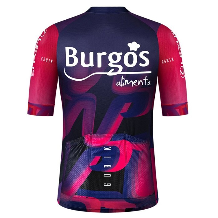 2021 Burgos Alimenta Pink Cycling Jersey And Bib Shorts Set