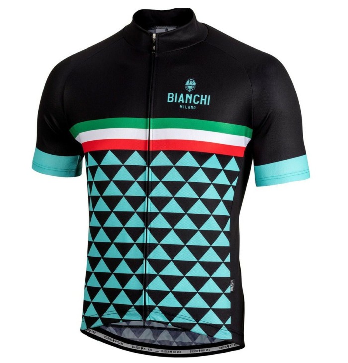 2021 Bianchi Milano Codigoro Black Cycling Jersey And Bib Shorts Set