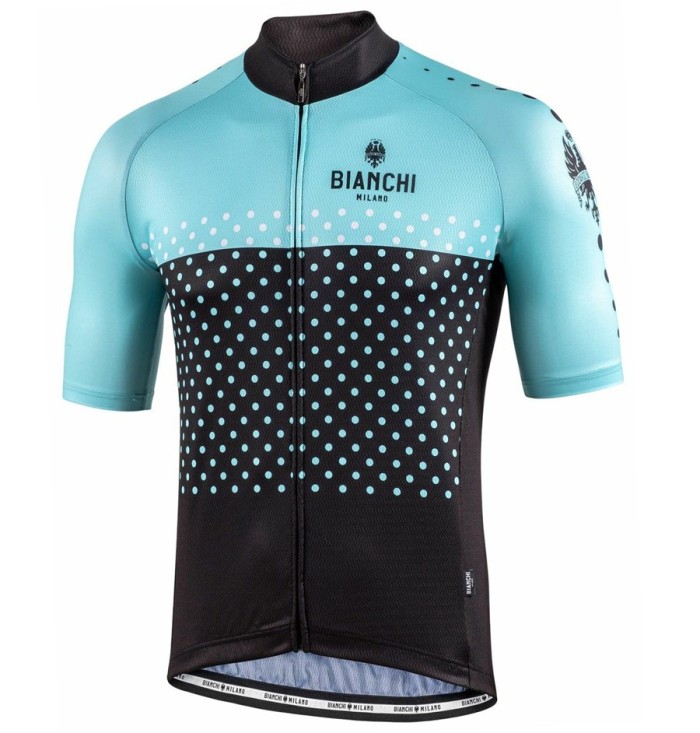 2021 Bianchi Milano Quirra Black-Green Cycling Jersey And Bib Shorts Set