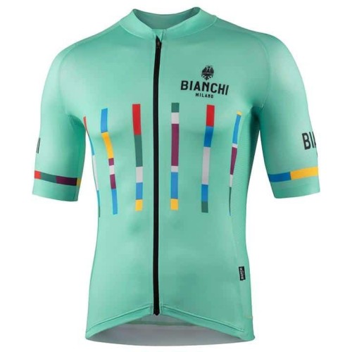 2021 Bianchi Milano Fanaco Green Cycling Jersey And Bib Shorts Set