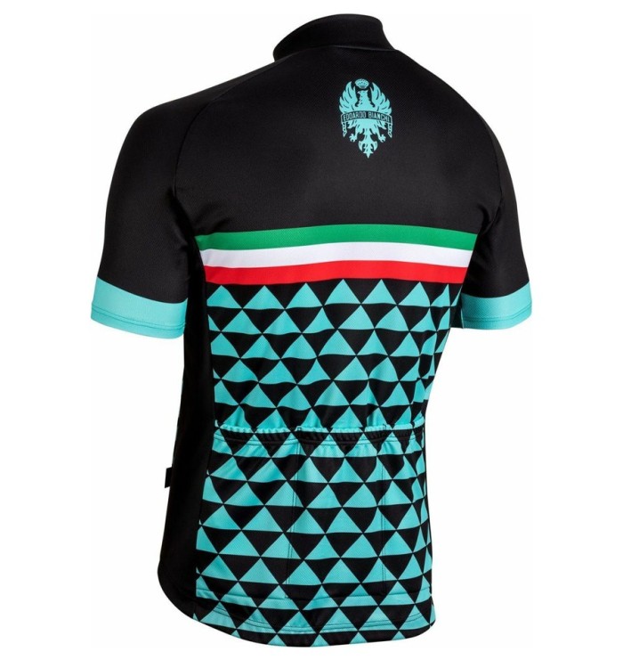 2021 Bianchi Milano Codigoro Black Cycling Jersey And Bib Shorts Set