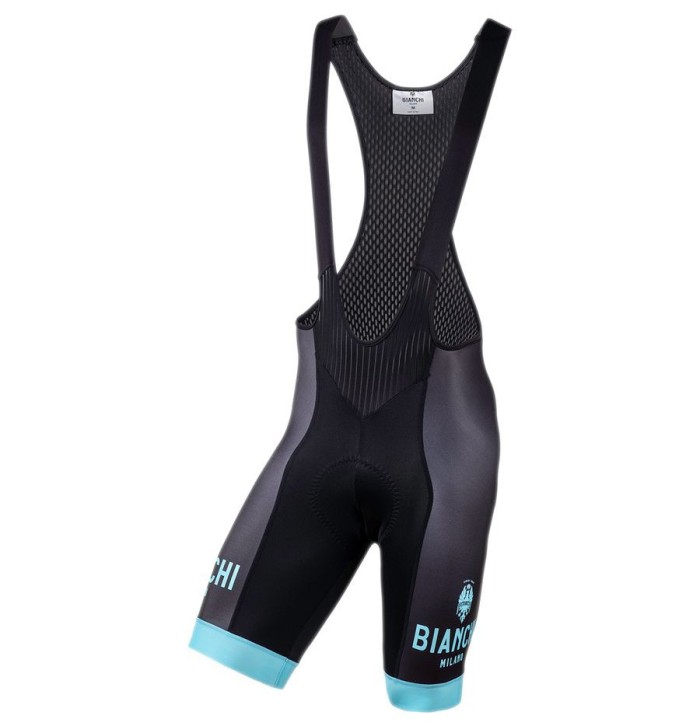 2021 Bianchi Milano Levane Black Cycling Jersey And Bib Shorts Set