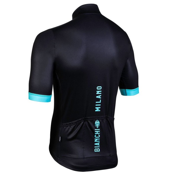 2021 Bianchi Milano Levane Black Cycling Jersey And Bib Shorts Set