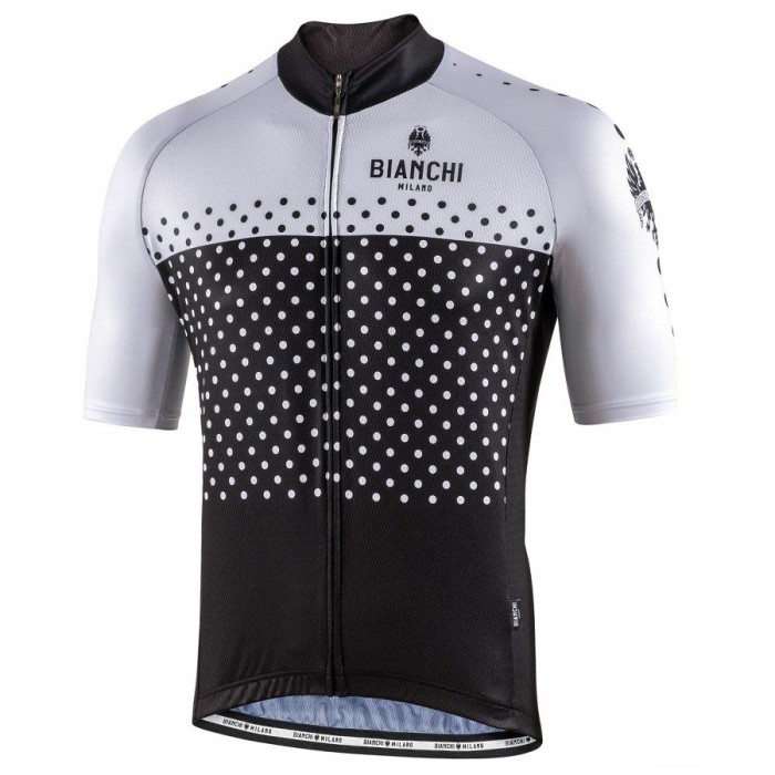 2021 Bianchi Milano Quirra Black-White Cycling Jersey And Bib Shorts Set