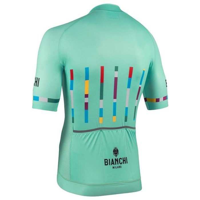 2021 Bianchi Milano Fanaco Green Cycling Jersey And Bib Shorts Set