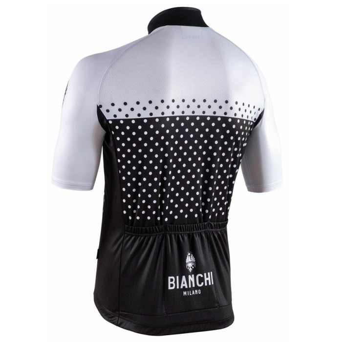 2021 Bianchi Milano Quirra Black-White Cycling Jersey And Bib Shorts Set