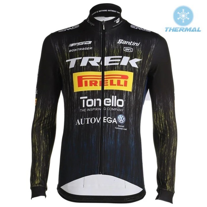 2021 TREK Pirelli Black Thermal Cycling Jersey And Bib Pants Set