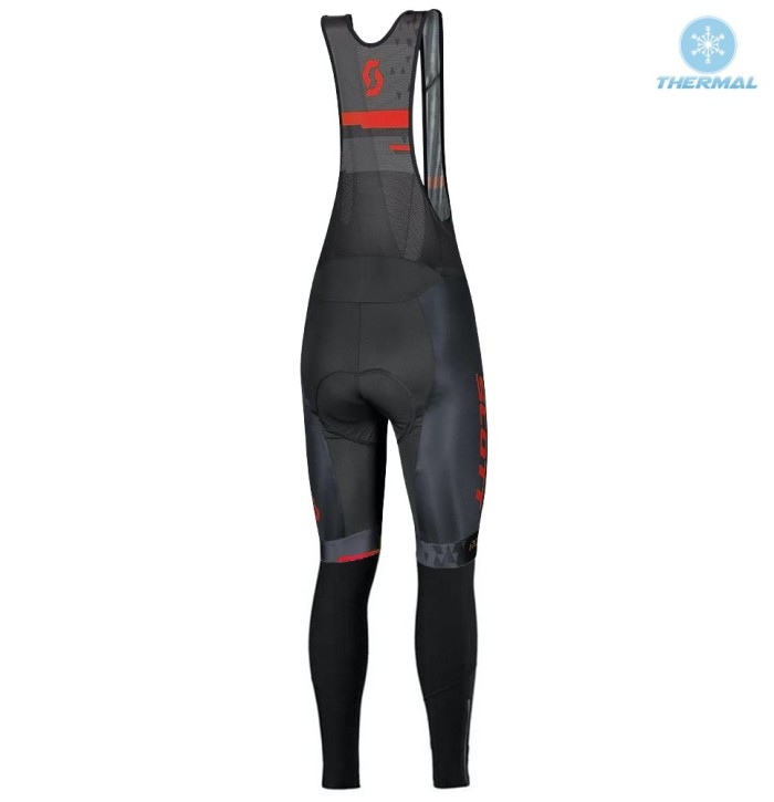 2021 Team Scott RCT 1.0 Red Thermal Cycling Jersey And Bib Pants Set