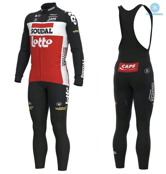 2021 Lotto Soudal Team Thermal Cycling Jersey And Bib Pants Set