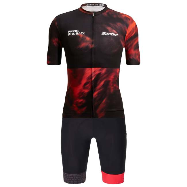 SANTINI PARIS- ROUBAIX ENFER DU NORD 2022 SET (2 PIECES) BLACK - RED