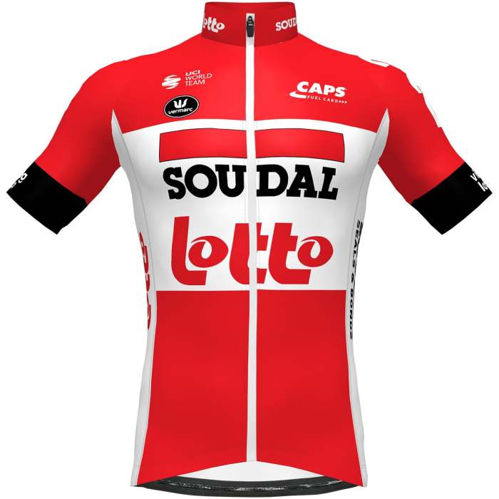 SET (5 TEILE) LOTTO SOUDAL AERO 2022 WHITE - RED