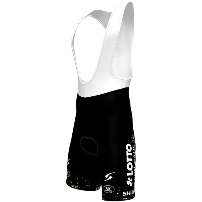 TEAM LOTTO KERN HAUS 2022 Cycling SHORT SLEEVE JERSEY And BIB SHORTS BLACK - YELLOW