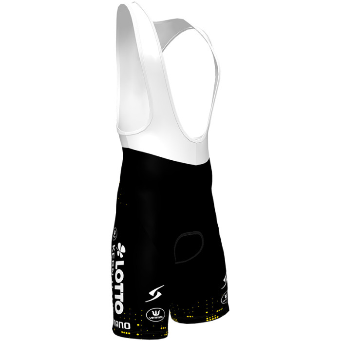 TEAM LOTTO KERN HAUS 2022 Cycling SHORT SLEEVE JERSEY And BIB SHORTS BLACK - YELLOW