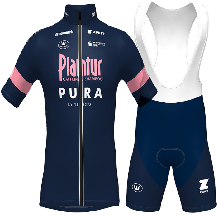 PLANTUR-PURA Cycling SHORT SLEEVE JERSEY And BIB SHORTS 2022 DARK BLUE