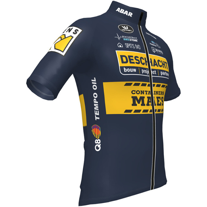 DESCHACHT - HENS - MEAS SHORT SLEEVE JERSEY And BIB SHORTS 2022 DARK BLUE - YELLOW