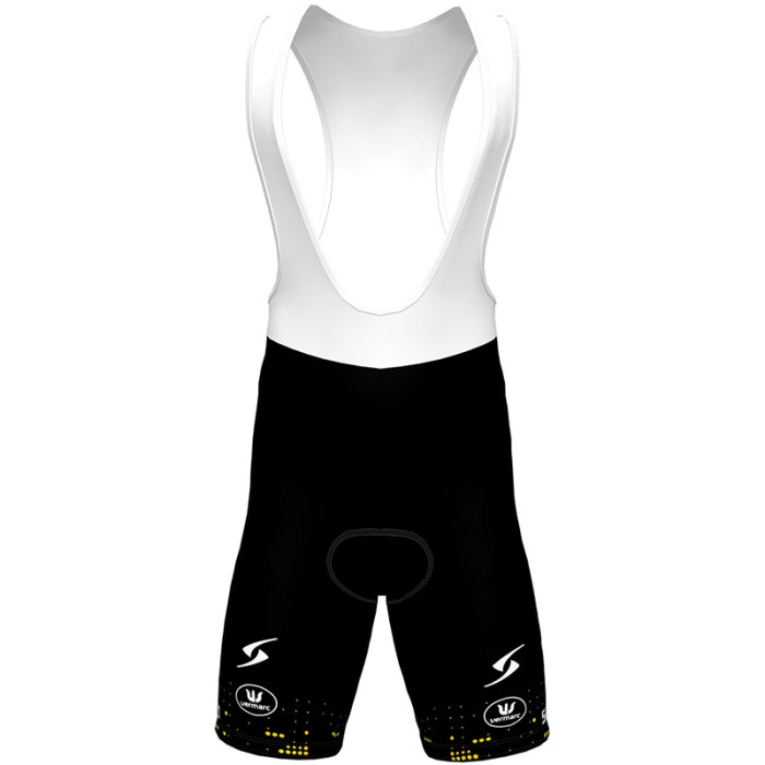 TEAM LOTTO KERN HAUS 2022 Cycling SHORT SLEEVE JERSEY And BIB SHORTS BLACK - YELLOW