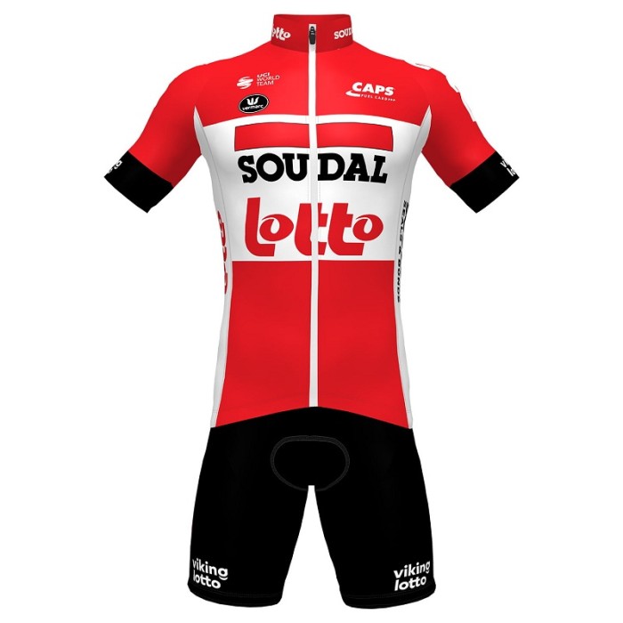 SET (5 TEILE) LOTTO SOUDAL AERO 2022 WHITE - RED