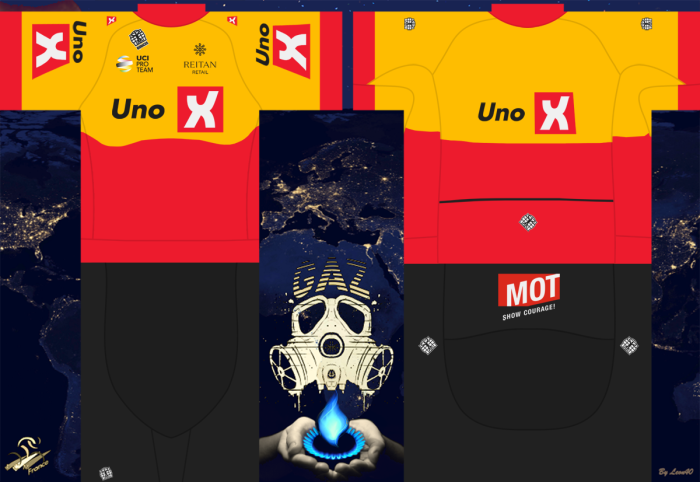 Uno-X Pro Cycling Team [UXT] 2022 Cycling Jersey And Bib Shorts Set