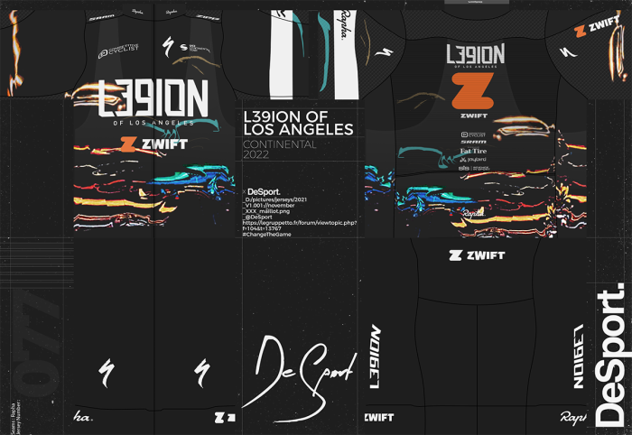 L39ION Of Los Angeles [LLA] 2022 Cycling Jersey And Bib Shorts