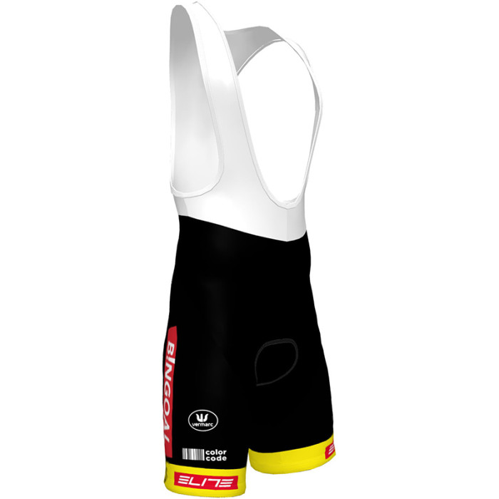 BINGOAL PAUWELS SAUCES WB SHORT SLEEVE JERSEY And BIB SHORTS 2022 NEON YELLOW - RED