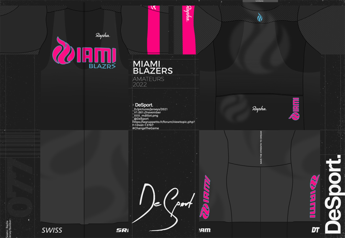 Miami Blazers [MIA] 2022 Cycling Jersey And Bib Shorts