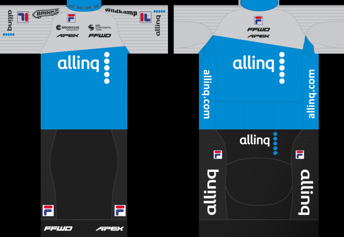 Allinq Continental Cycling Team [ALQ] 2022 Cycling Jersey And Bib Shorts