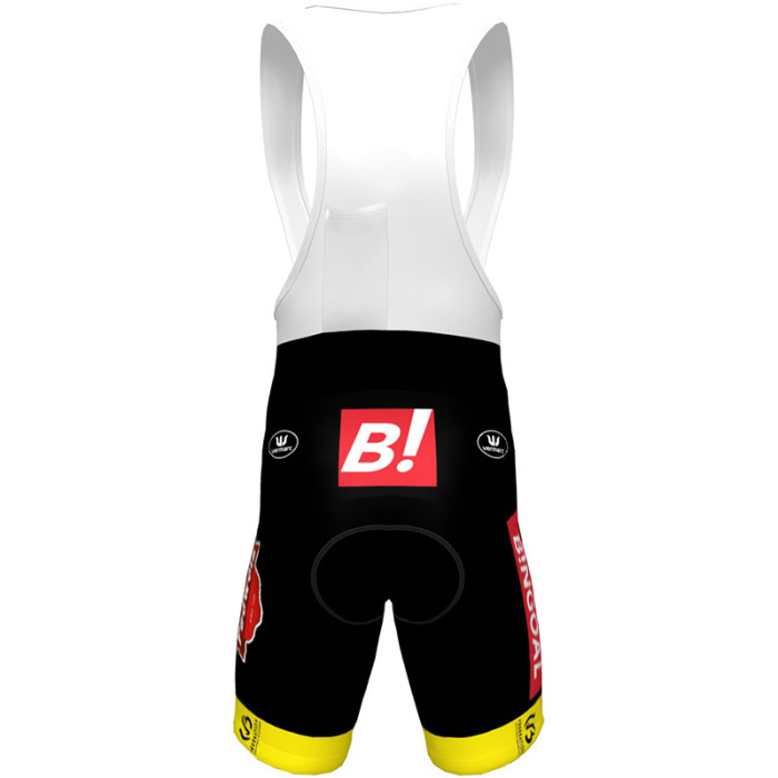 BINGOAL PAUWELS SAUCES WB SHORT SLEEVE JERSEY And BIB SHORTS 2022 NEON YELLOW - RED