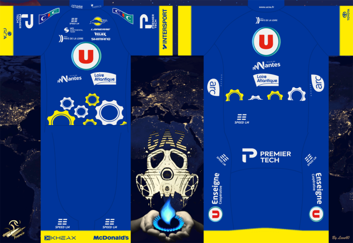 Team U Nantes Atlantique [UNA] 2022 Cycling Jersey And Bib Shorts