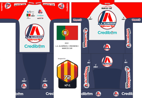 L.A. Aluminios / Credibom / Marcos CAR [LAA] 2022 Cycling Jersey And Bib Shorts