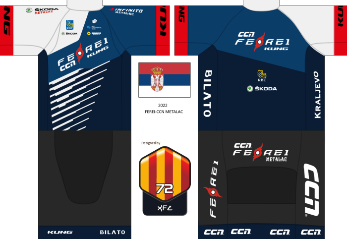 Ferei-CCN Metalac [FCM] 2022 Cycling Jersey And Bib Shorts