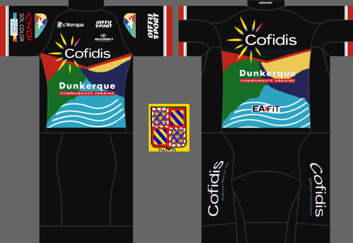 Dunkerque Grand Littoral - Cofidis [DGL] 2022 Cycling Jersey And Bib Shorts