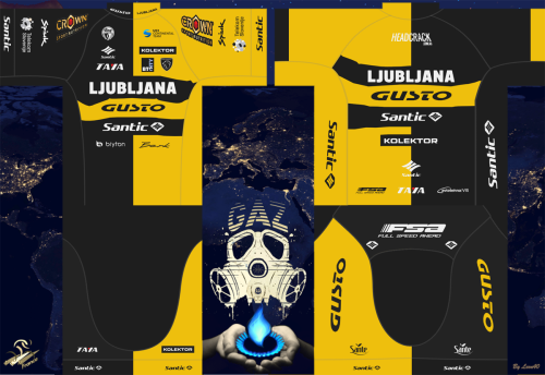 Ljubljana Gusto Santic [LGS] 2022 Cycling Jersey And Bib Shorts