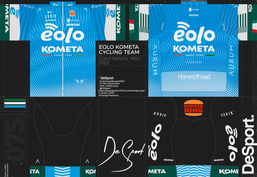 Eolo - Kometa Cycling Team [EOK] 2022 Cycling Jersey And Bib Shorts